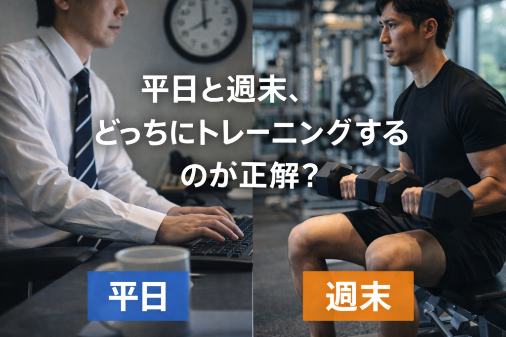 平日と週末、どっちにトレーニングするのが正解? chatgpt image 2026年1月6日 09 50 39