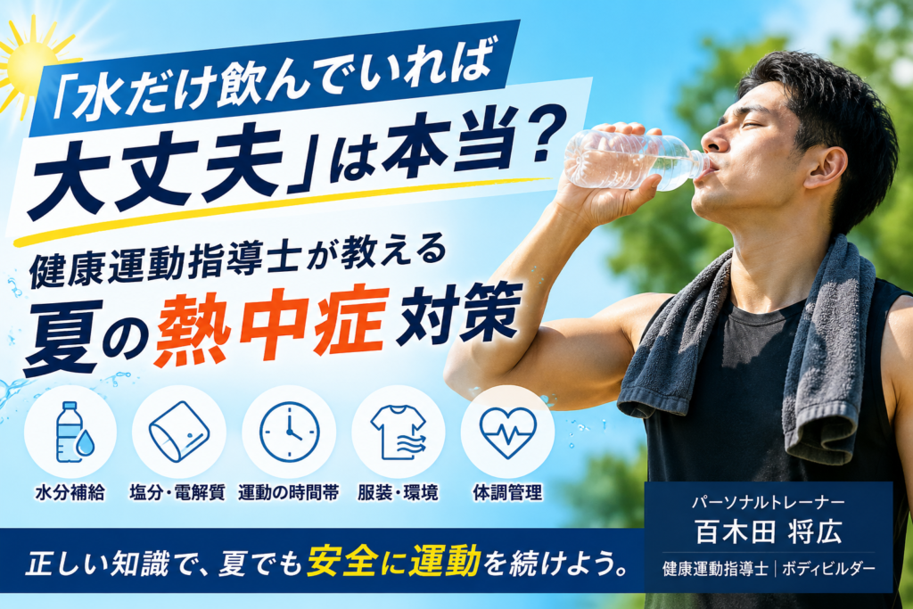「水だけ飲んでいれば大丈夫」は本当?健康運動指導士が教える夏の熱中症対策 chatgpt image 2026年6月28日 20 41 18