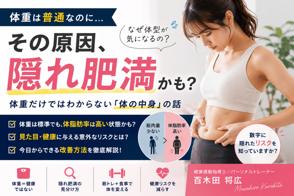 体重は普通なのに、なぜ体型が気になる?「隠れ肥満」の正体を健康運動指導士が解説 chatgpt image 2026年6月28日 21 46 32