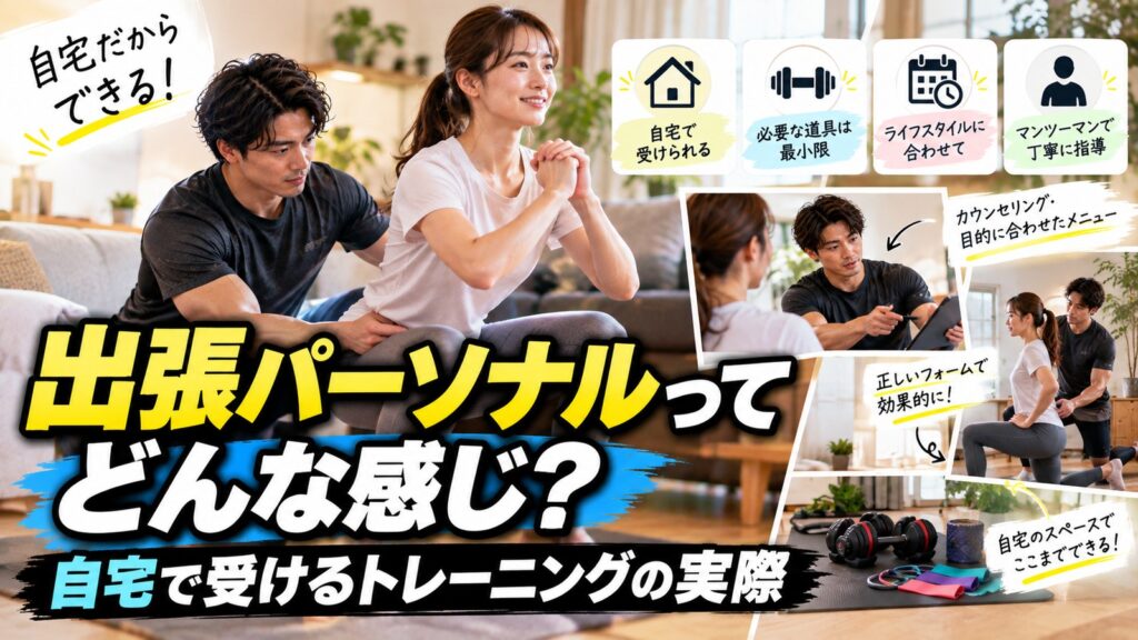 出張パーソナルってどんな感じ？自宅で受けるトレーニングの実際